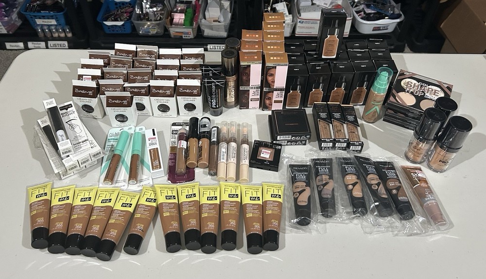 Lot of (100) Assorted Medium, Dark, Deep Makeup Products