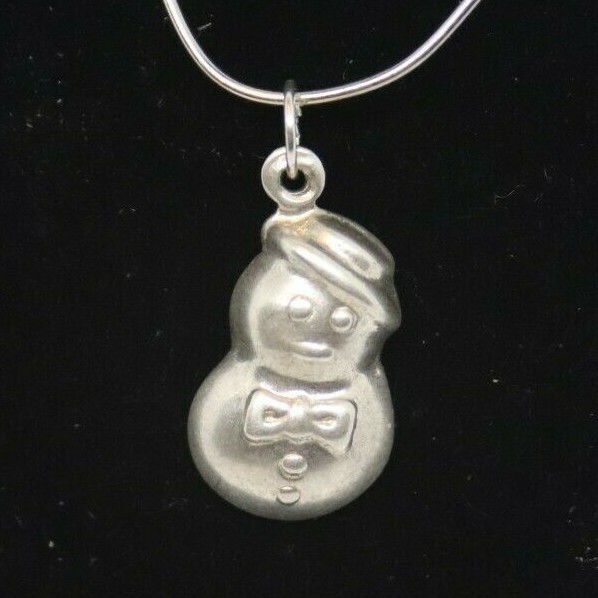 Sterling Silver Snowman Charm