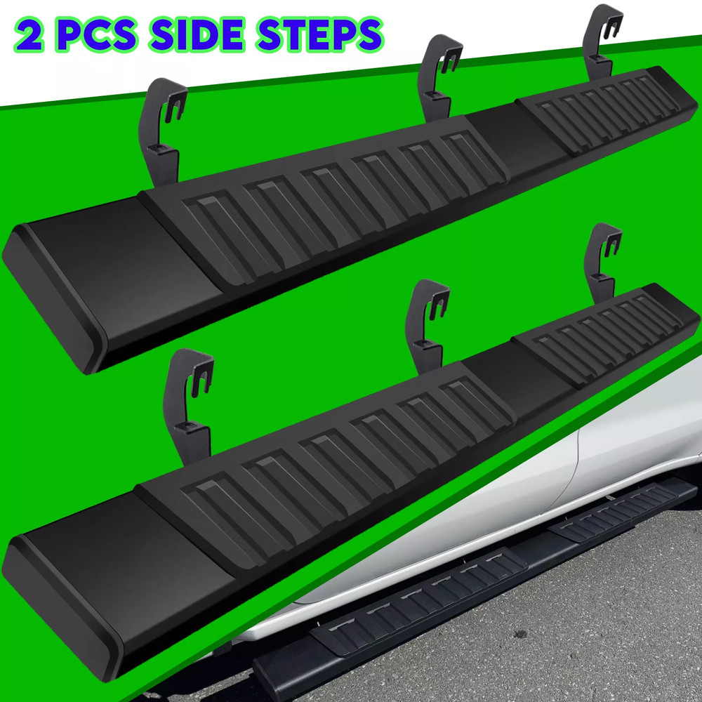 Fit 19-25 Silverado/Sierra 1500 Double Cab 6" Side Step Running Boards Nerf Bars