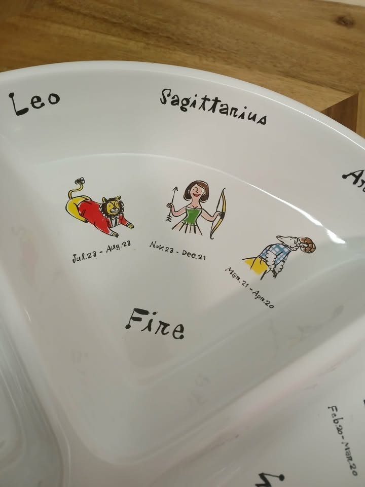 Pottery Barn WHAT YOUR SIGN Sectioned Serving Platter