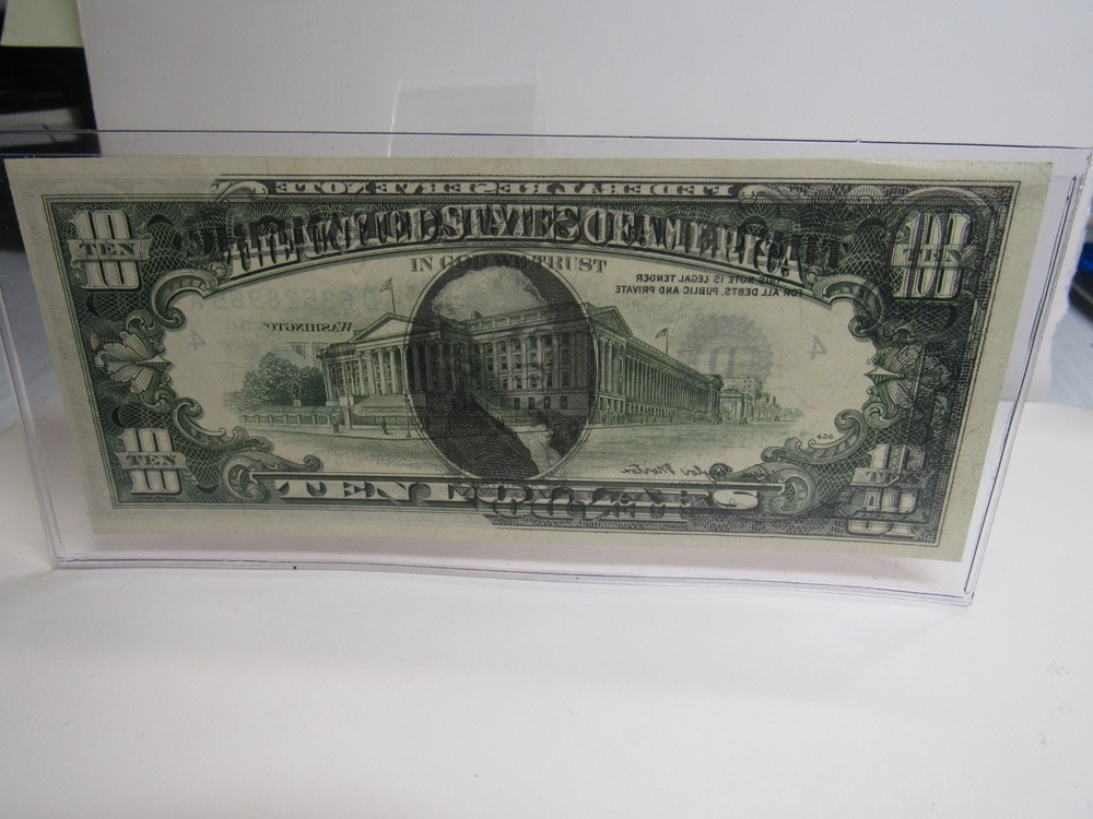 FEDERAL RESERVE "Front to BACK" OFFSET Transfer Error 10.00 NOTE HAMILTON BUST *