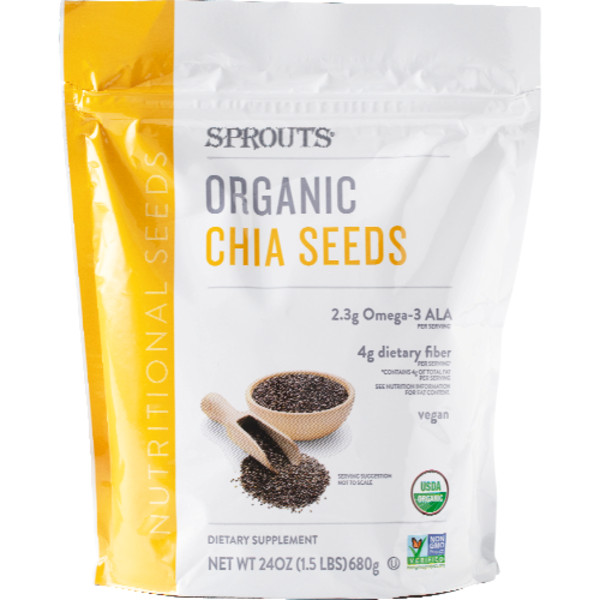 2 Pack - Sprouts Organic Chia Seeds 24 oz