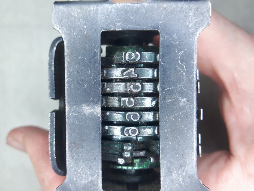 USSR Customs Date Stamp Automatic Numbering Machine, 6 Wheels/Digits