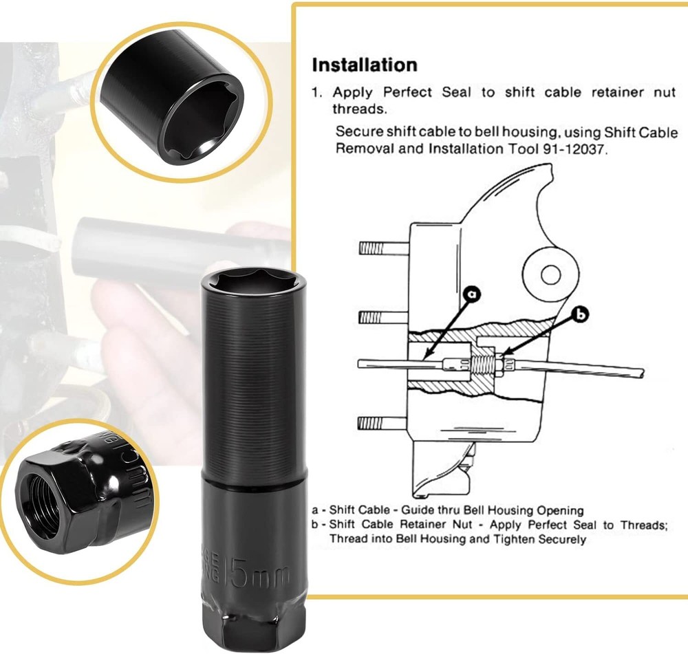 Shift Cable Tool Socket & Hinge Pin Tool for Mercruiser Alpha One Gen I Gen II