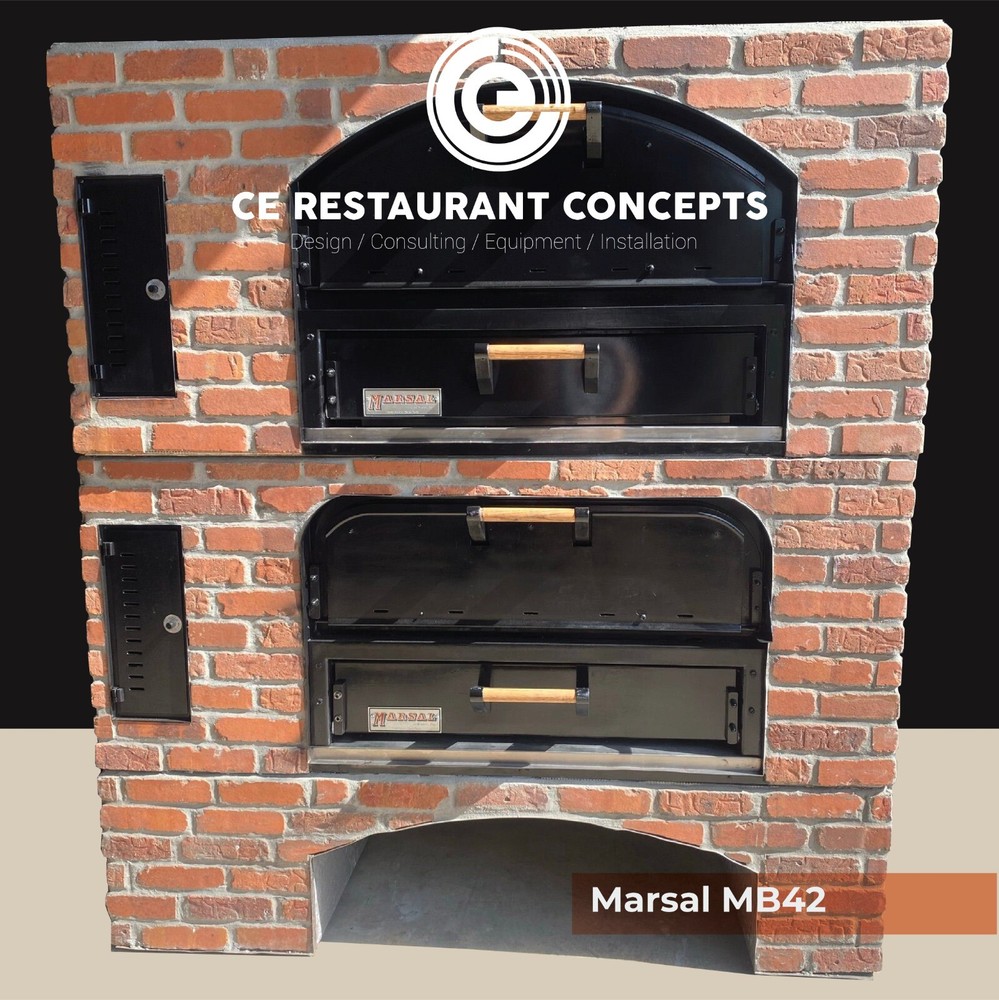 Marsal MB42 double stack brick pizza oven