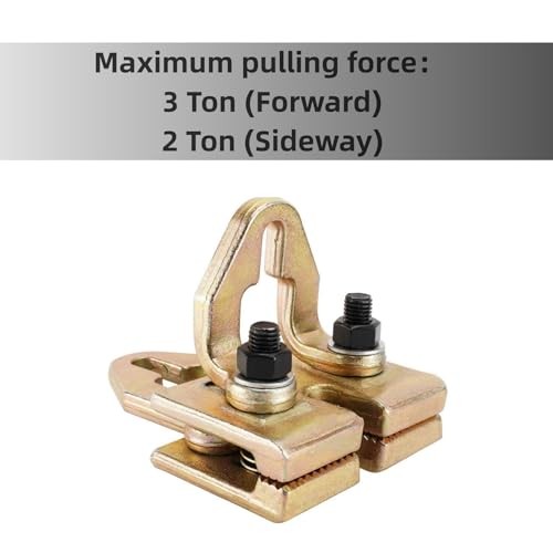 Heavy Duty 5 Ton Car Pulling Hook Right Angle 2 Way Auto Body Pull Clamp for
