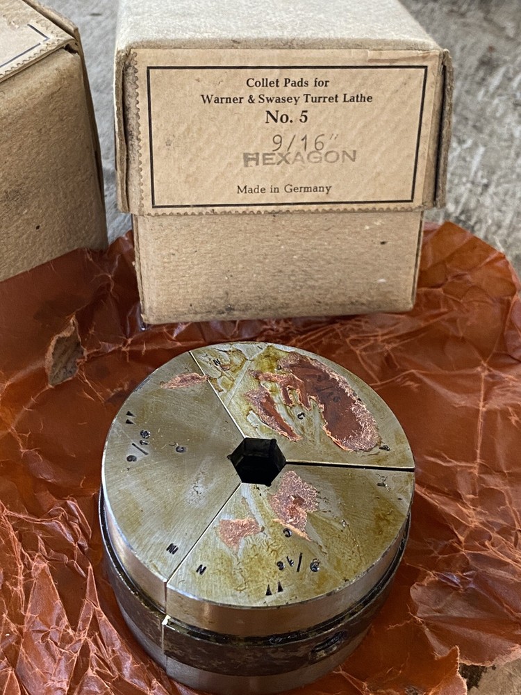 WARNER & SWASEY #5 COLLET PADS HEX 9/16"