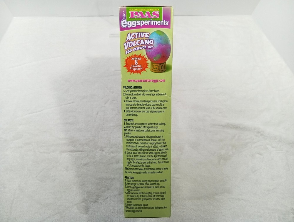 Paas Eggsperiments Active Volcano Egg Dyeing Decorating Kit New