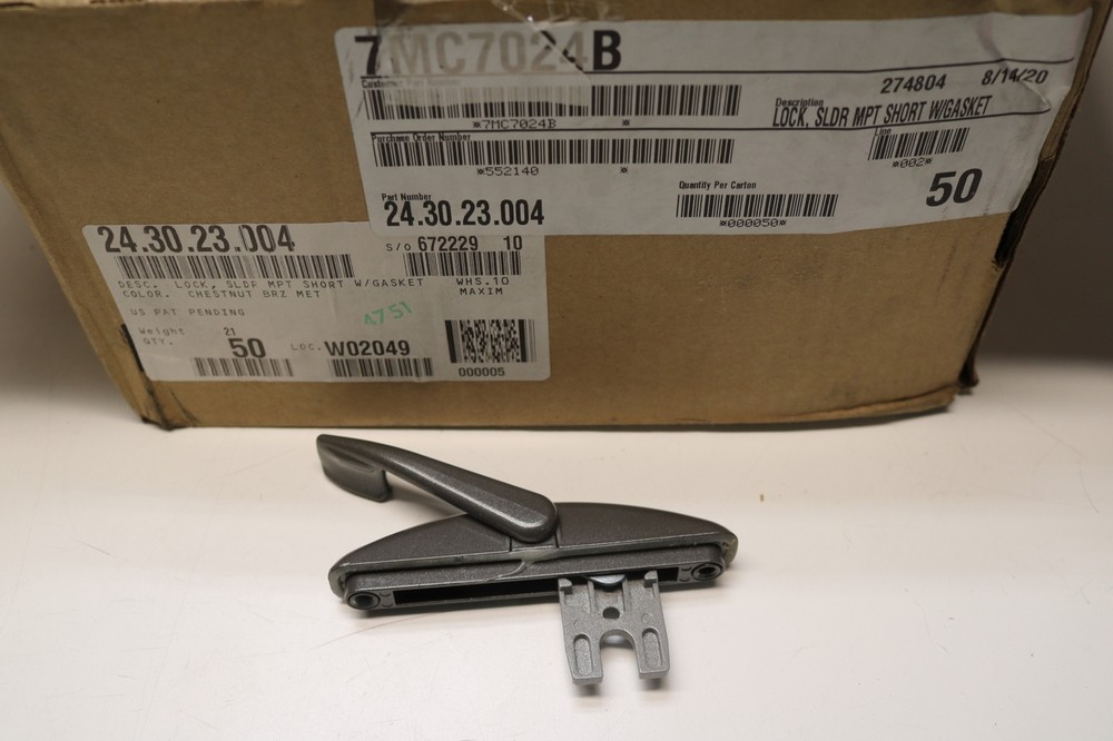 Amesbury Truth Contour Multi-Point Window Locking Slider - Chestnut Bronze