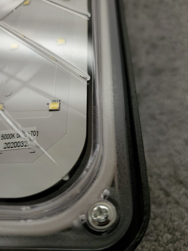 20W LED Low Profile Canopy Ceiling Mount Light Shield Security 197709 Black 5K