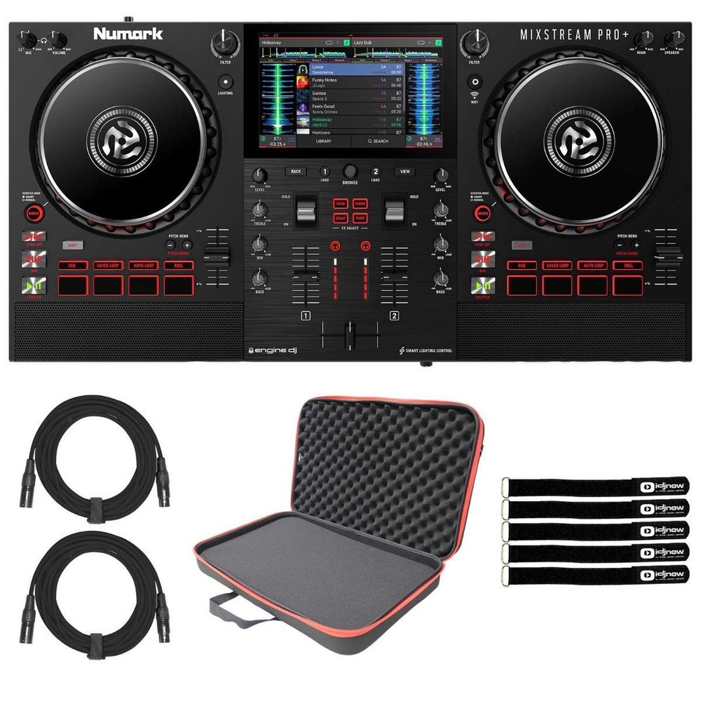 Numark MIXSTREAM PRO+ Standalone Streaming DJ Controller w Touchscreen & Bag