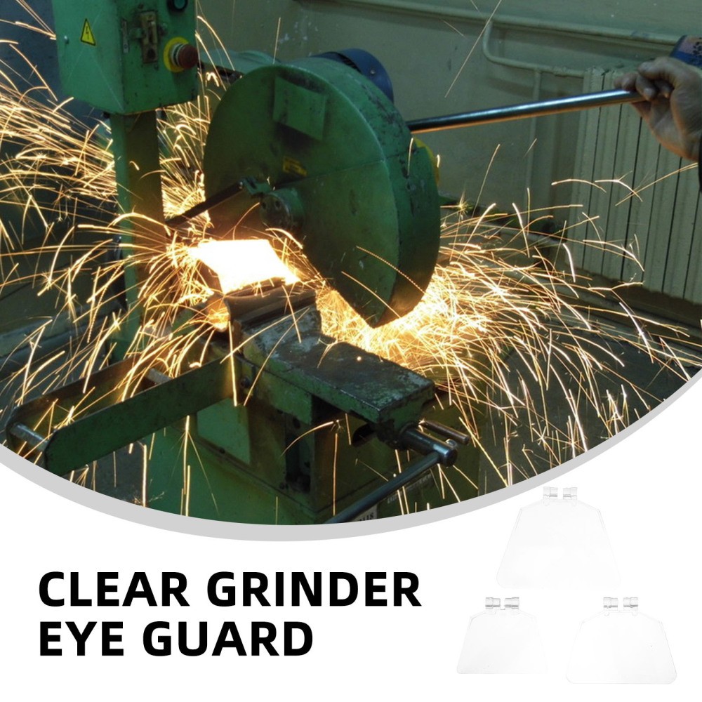 3 Pcs Clear Plastic Grinder Eye Shield Guards Protective Bench Grinder Eye