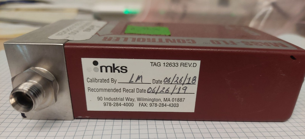 MKS 10sccm, 1479A11CS15M -Uncalibrated, As is.