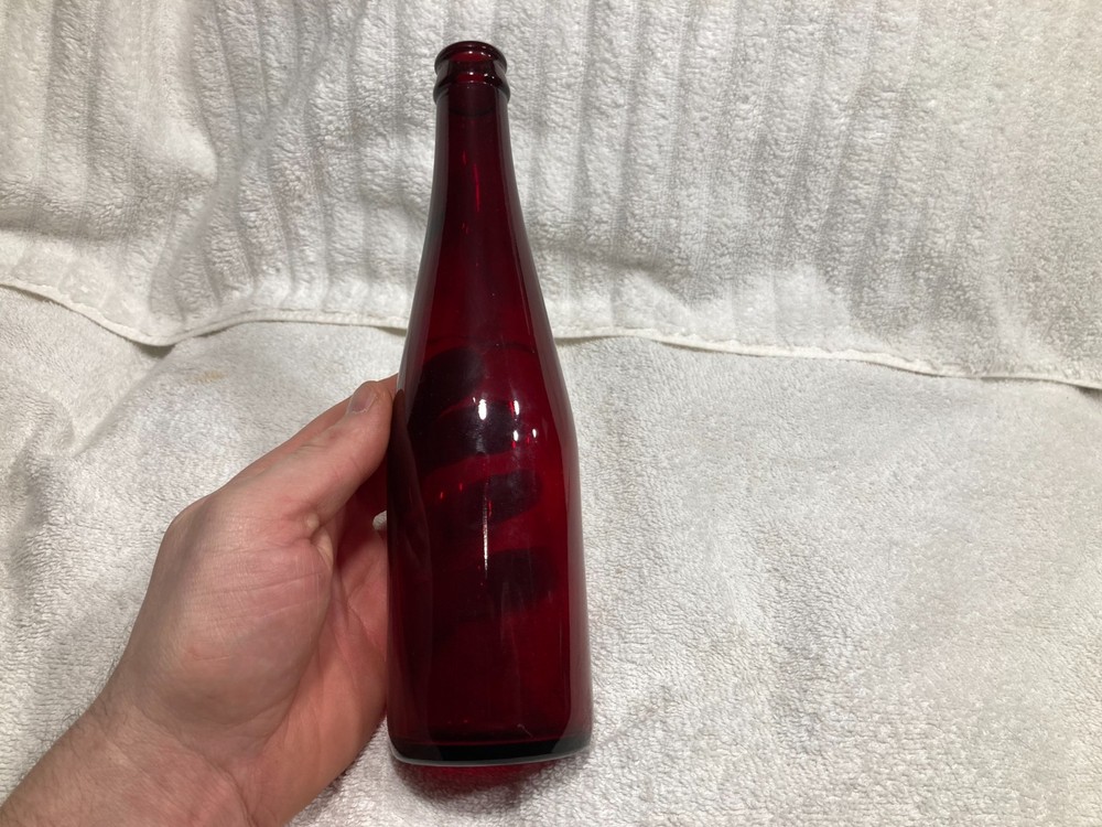 Royal Ruby 1949 Anchorglass Schlitz 67-37 9.5" Experimental Rare