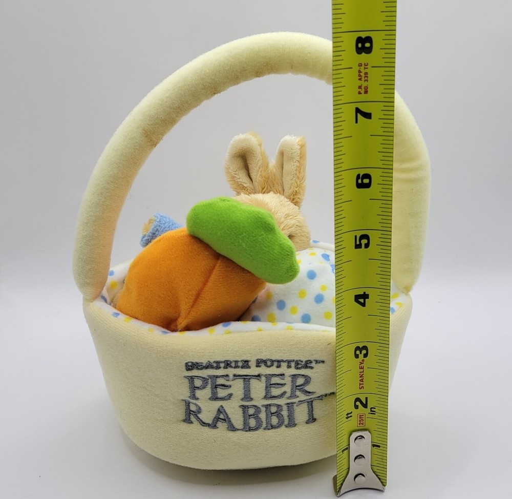 Beatrix Potter Peter Rabbit Plush Easter Basket 4-Piece Set NWOT