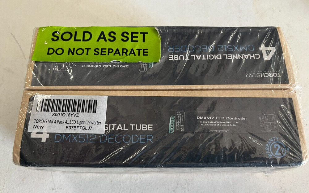 TORCHSTAR 4 Channel DMX Digital Tube DMX512 Decoder - PACK OF 4