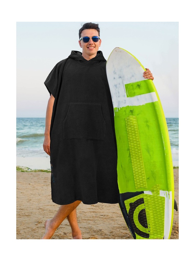 SUN CUBE Surf Poncho Changing Robe with Hood | Absorbent Quick Dry Microfiber...