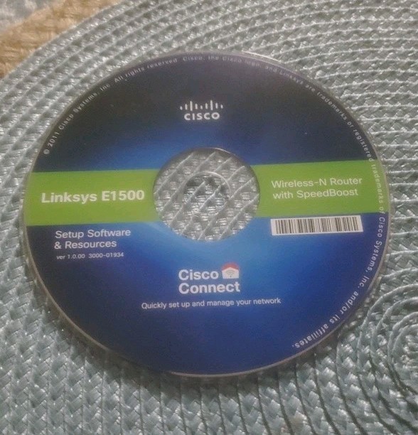 OEM Cisco Linksys E1500 CD Setup Software Disk ONLY0