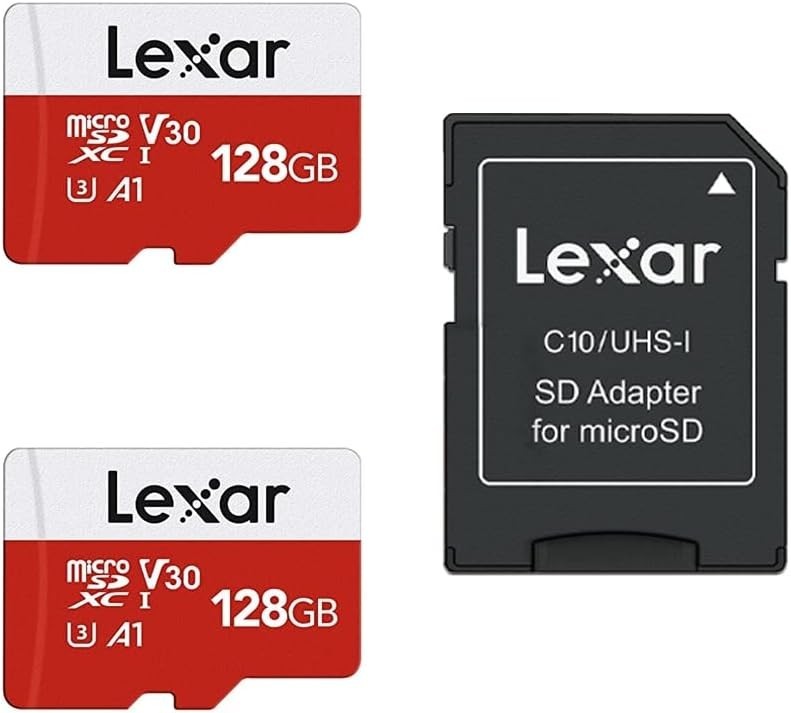 E-Series 128GB Micro SD Card 2 Pack, microSDXC UHS-I Flash Memory Card with A...