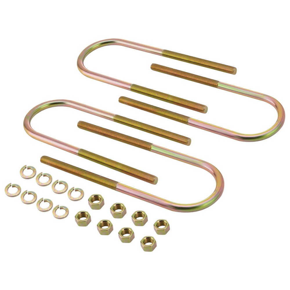 Universal 4” Leaf Spring Lowering Block Kit with U-Bolt & Installation Hardware