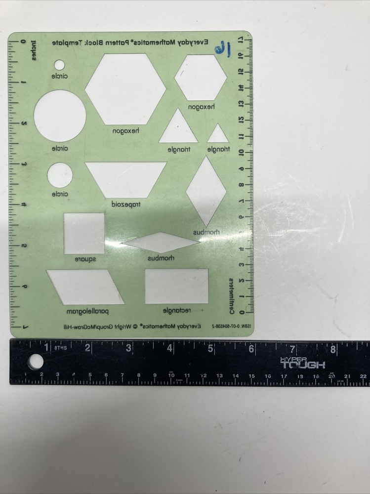 Everyday Mathematics Pattern Block Template Buy More And Save On Postage