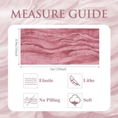 2PCS Table Runner Cheesecloth 10FT Boho Gauze Cheese Cloth 2 Pack Dusty Rose