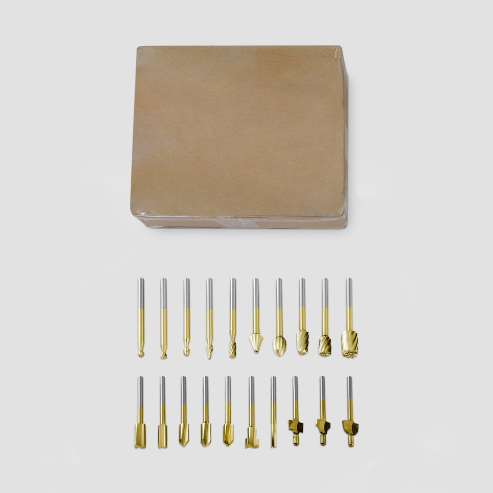 20PCS Woodworking Milling Bits Set, HSS Engraving Bits, Woodworking Router Bits
