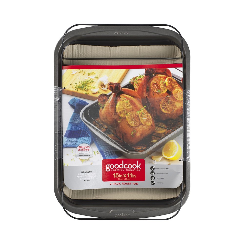Everyday Roast Pan with Rack Rectangular Nonstick Construction Large Capacity...