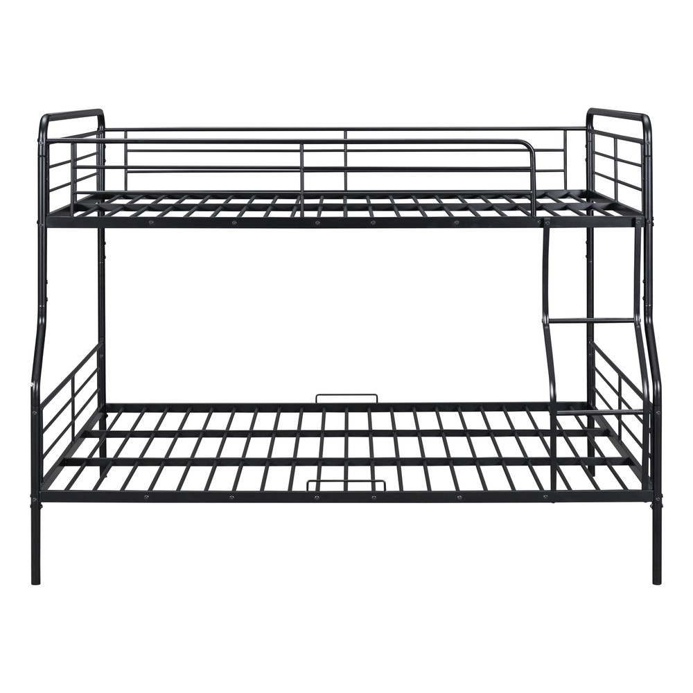 Full XL Over Queen Metal Bunk Bed,Black