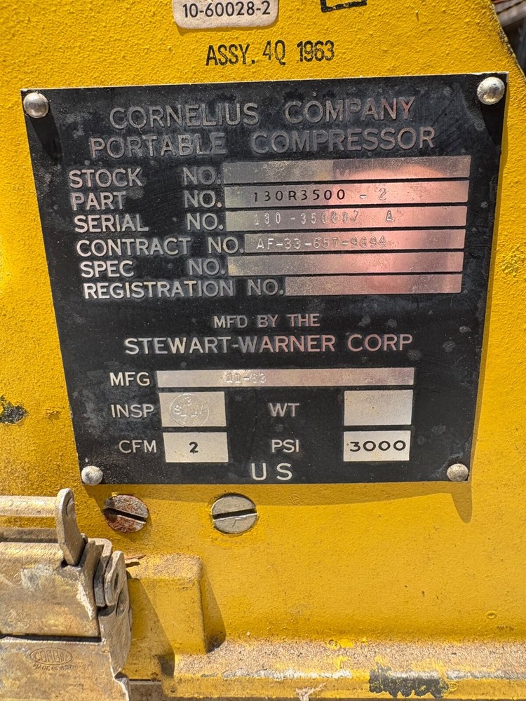 Cornelius Compressor, 130R-3500-2.