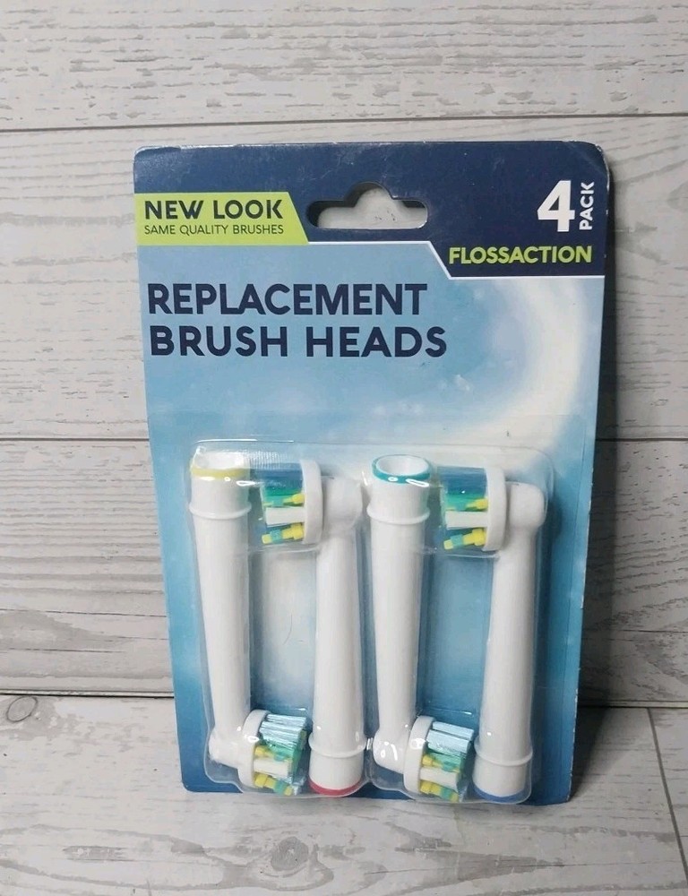 Replacement Brush Heads 4 Pack Flossaction New Sealed