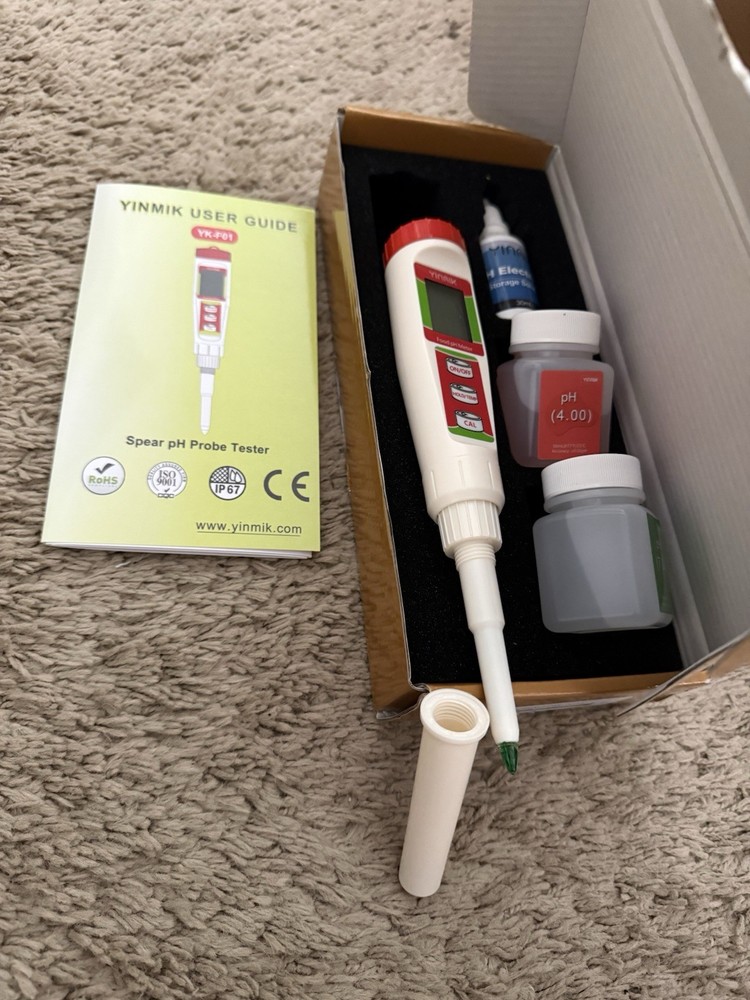 Food pH Meter YINMIK pH Meter Food Fermentation with Calibration solution Kit…