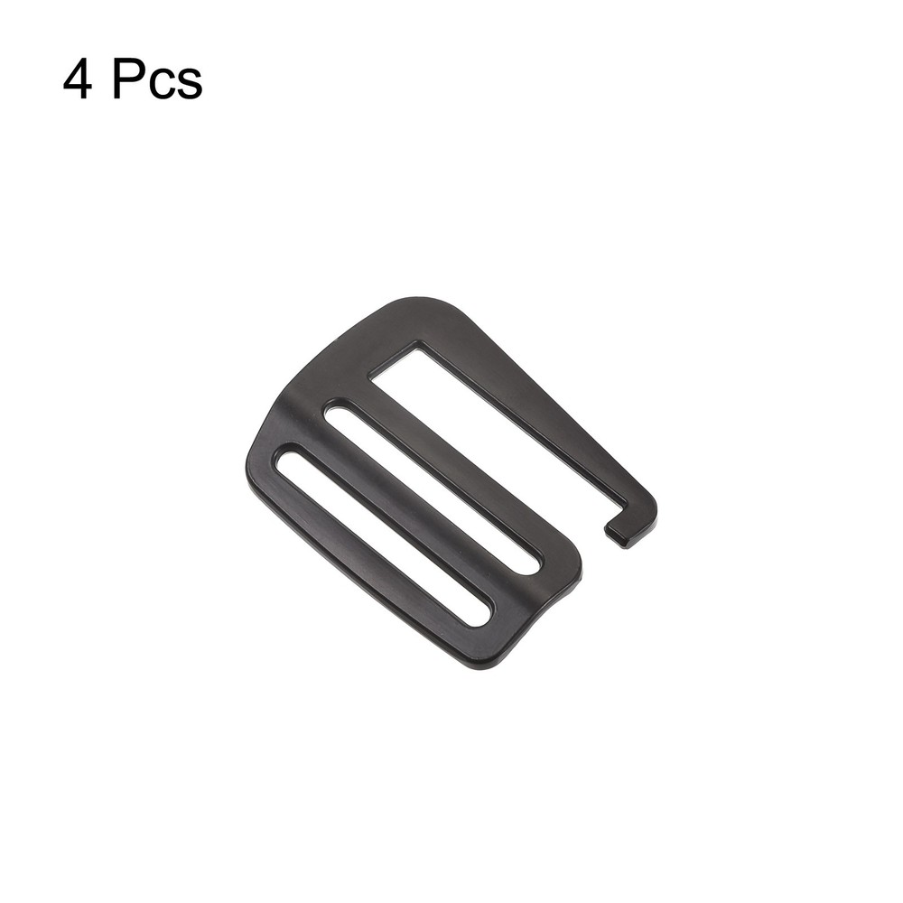 1.5" Webbing Release G Hook Buckle Adjuster for Backpack Strap, 4Pcs Matte Black