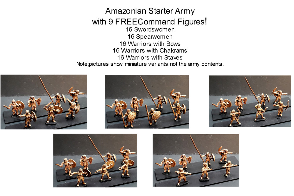 15mm Fantasy Amazon Starter Army (89 figures)