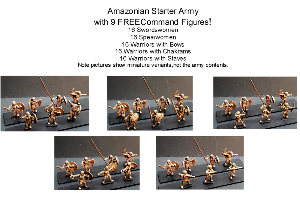 15mm Fantasy Amazonian Starter Army (89 figures)