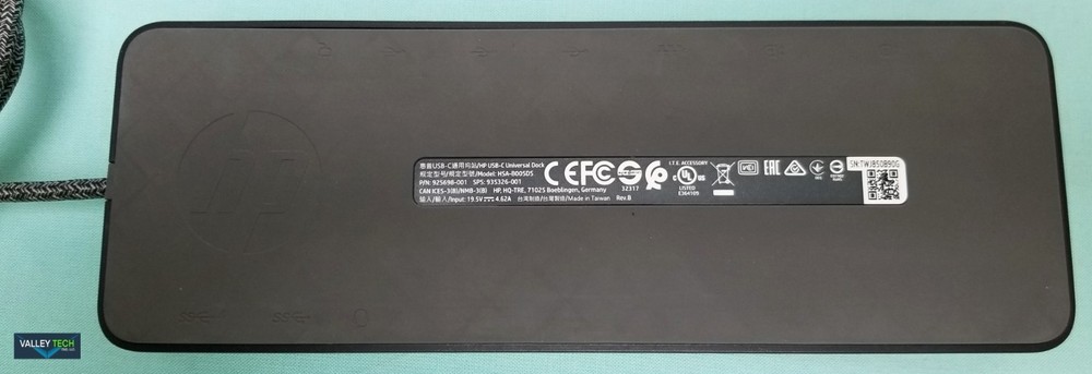 HP USB C Universal Dock HAS B005DS Docking Station USED
