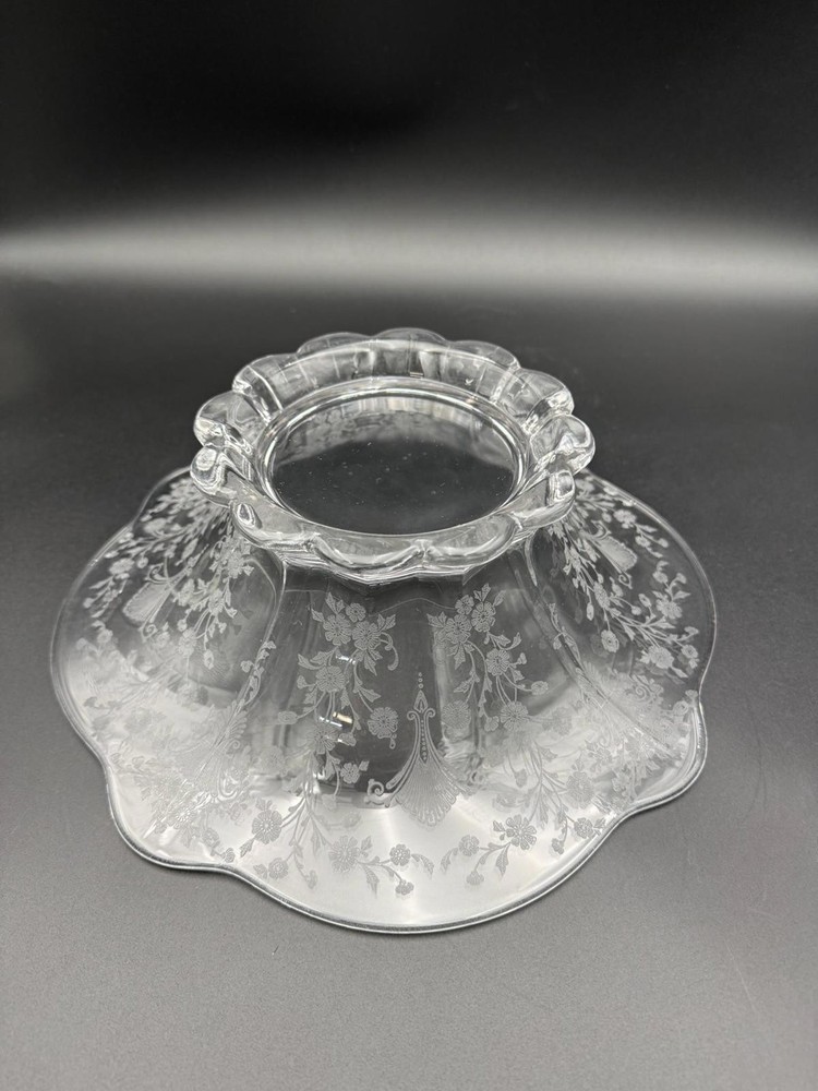 Vintage Duncan & Hiller Crystal Footed Console Bowl – “First Love” Pattern