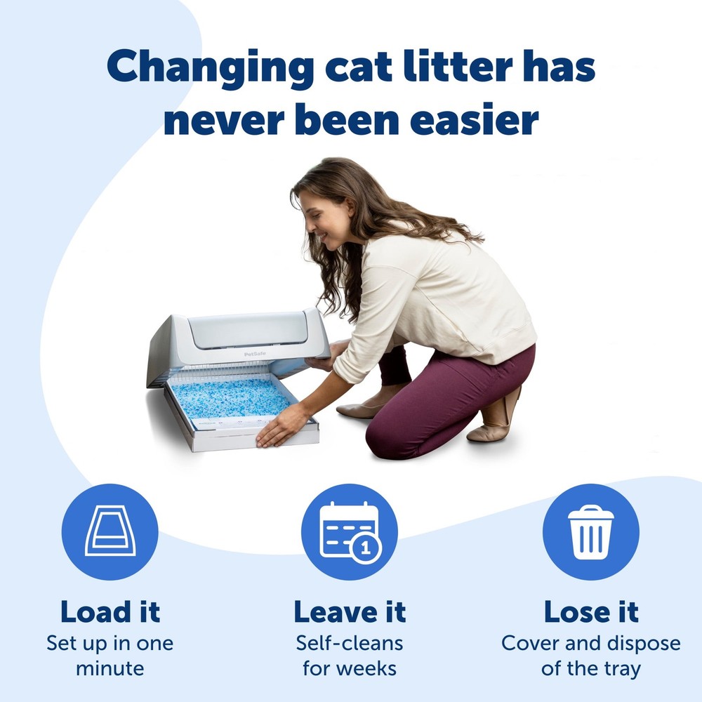 Crystal Replacement Lavender Scented Litter Tray Easy Cleanup with Disposable