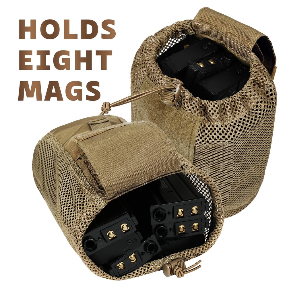 Tactical Molle Dump Pouch Roll-Up Drawstring Mag Utility Pouch Folding Dump Bag