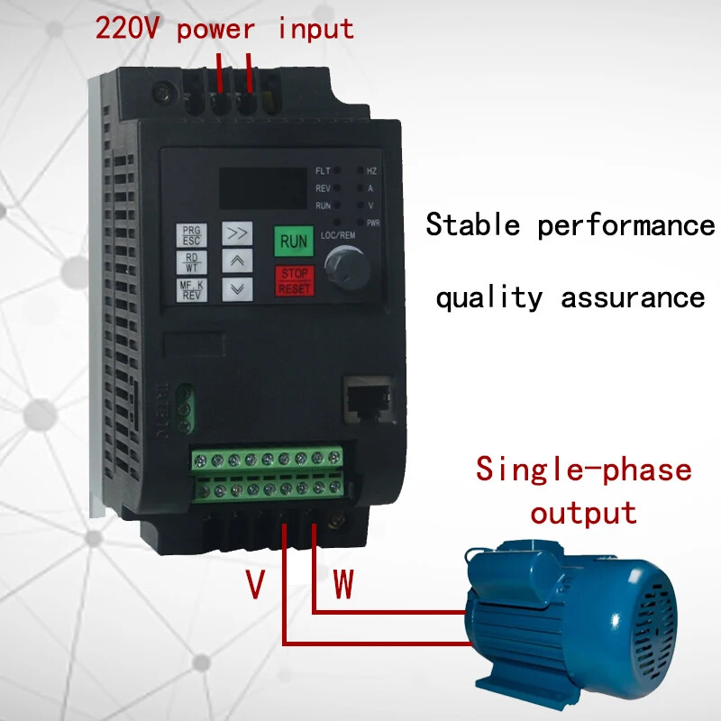 2.2KW VFD Single Phase Input Output Frequency Converter/Adjustable Speed Drive