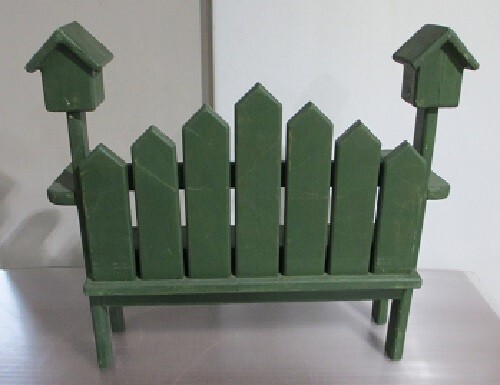 Mini Birdhouse Bench