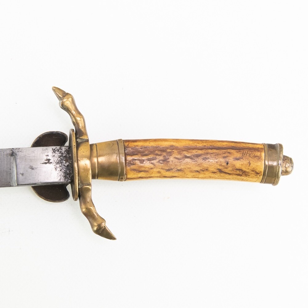 Imperial German Long Etched Hunting Dagger.