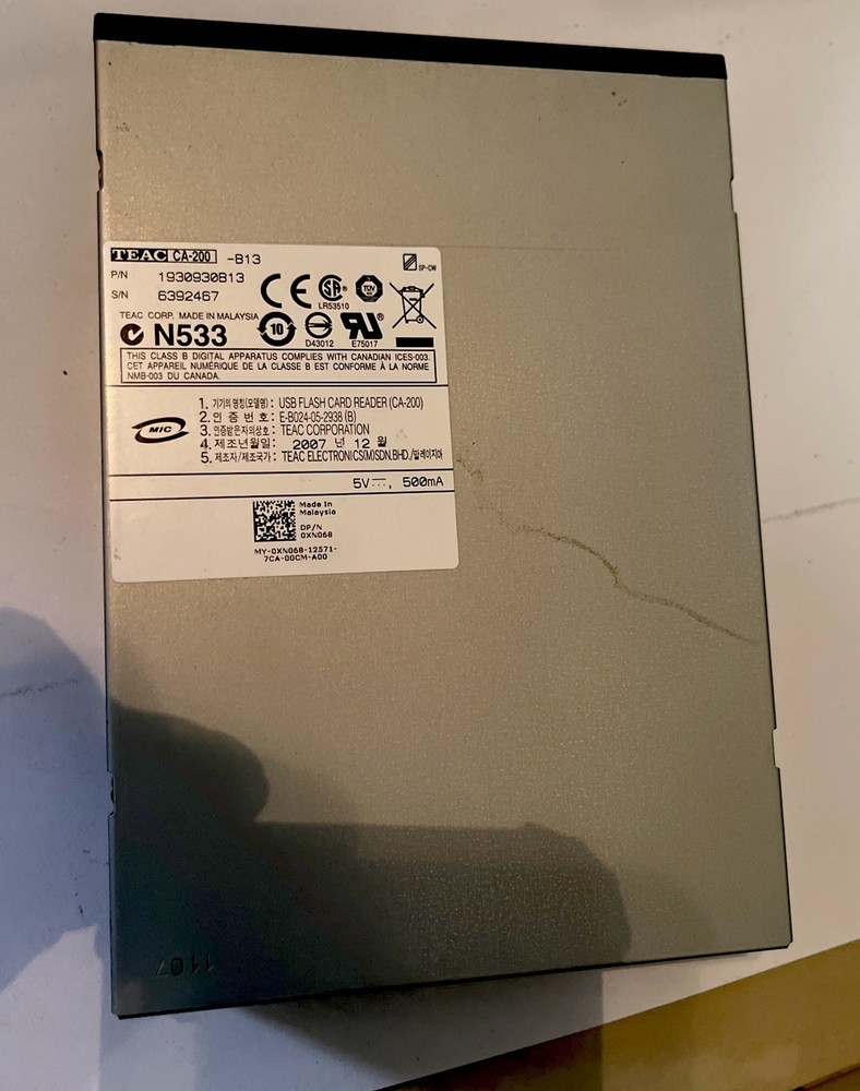 TEAC CA-200 -B00 3.5" Internal USB Flash Card Reader