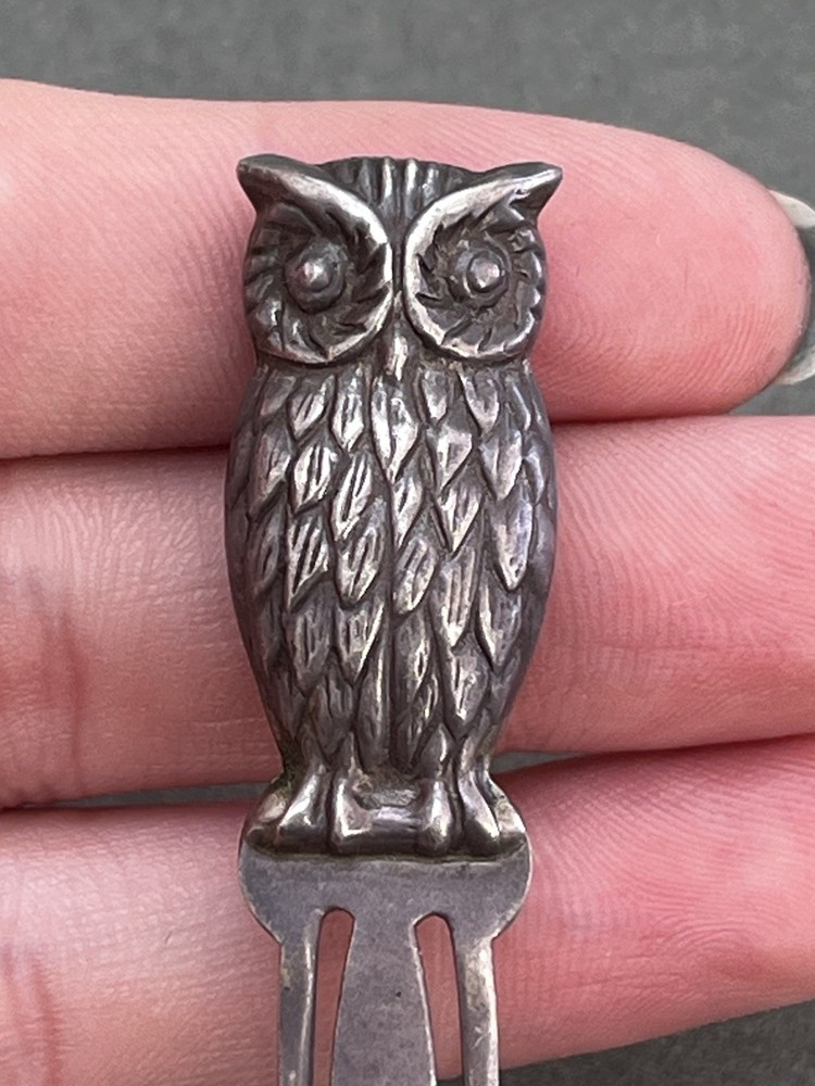 Vintage Owl Silver Bookmark