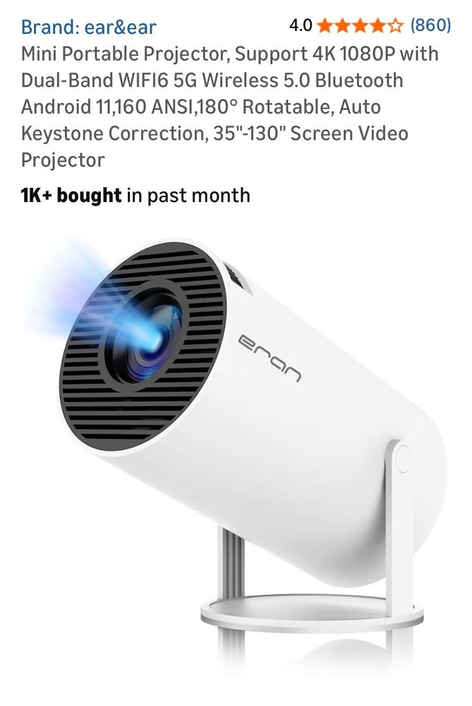 Ear and Ear Movie Projector