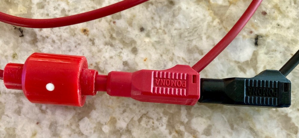 Set of Positive & Negative Pomona Stackable Sheathed Power Leads (E12590)