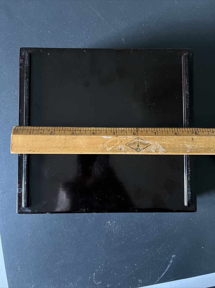 Large Japanese Lacquer Wooden Ware box. 9”X8.2”