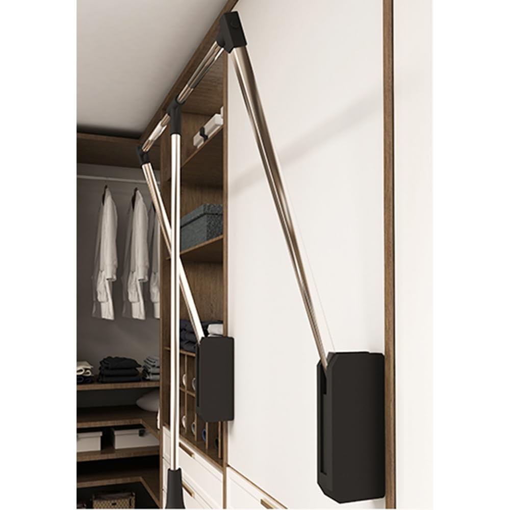 Pull Down Closet Rod, 60 lbs Load Capacity, Stainless Steel Adjustable 26-35 ...