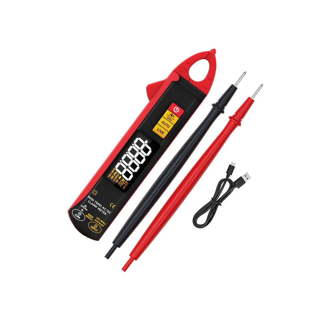 BSIDE UX1 Mini Clamp Meter Digital AC DC Current Voltage Temperature Multimeter