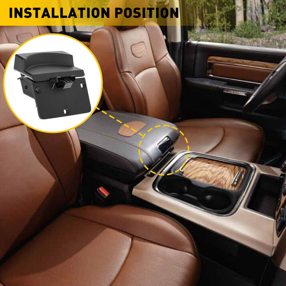 Center Console Armrest Latch For Dodge Ram 1500 2013 2014 2015 2016 2017 2018